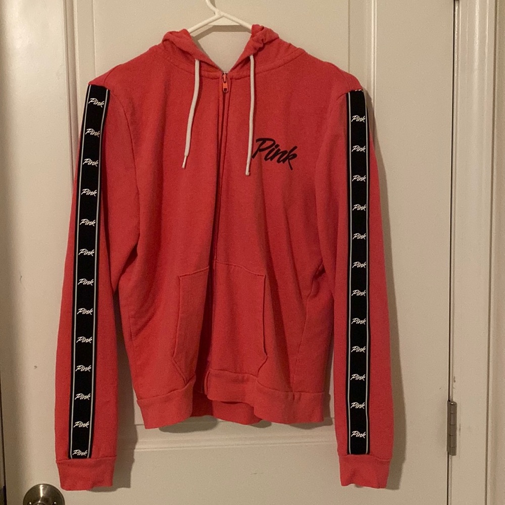 Pink zip up hoodie